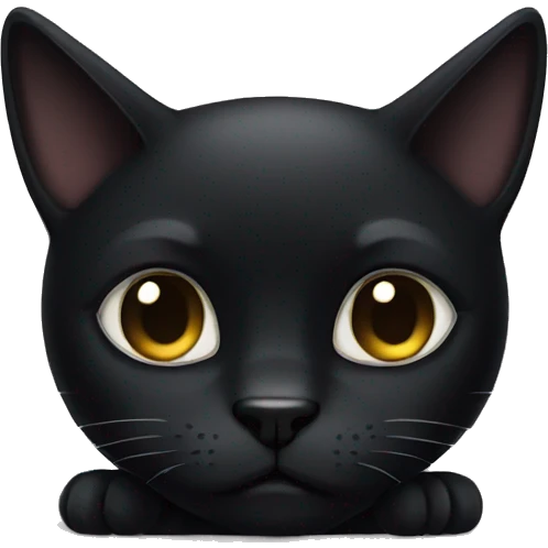 Black cat sad emoji