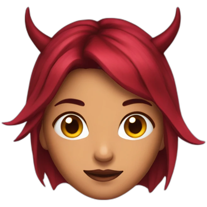 Nina chuba with Devil ears emoji