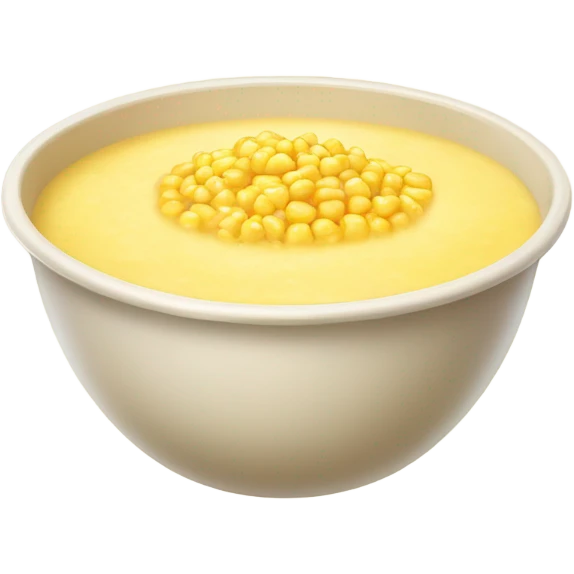corn porridge in bowl emoji