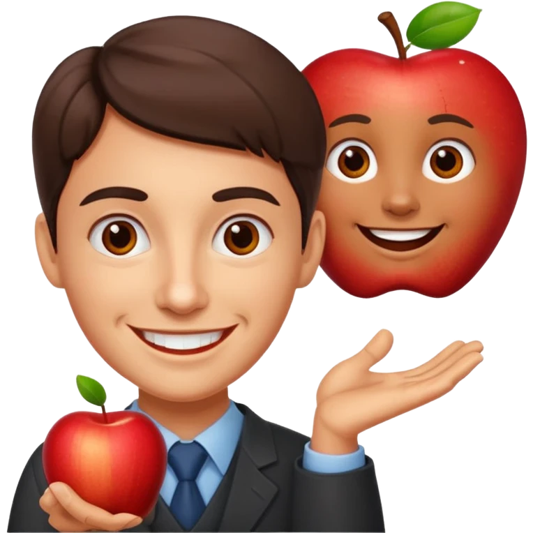Spanish teacher with apple emoji