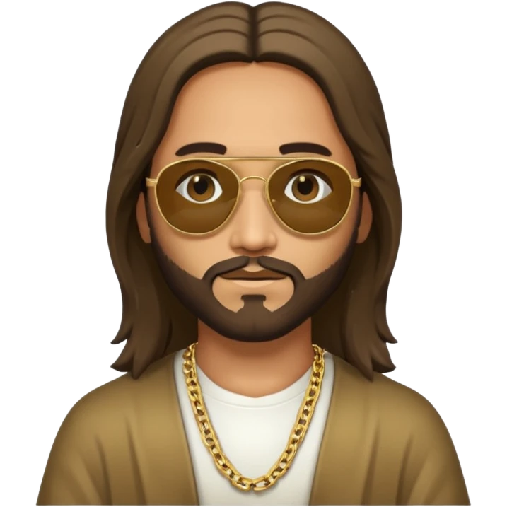 Jesus wearing a dark sunglasses and a chain  emoji
