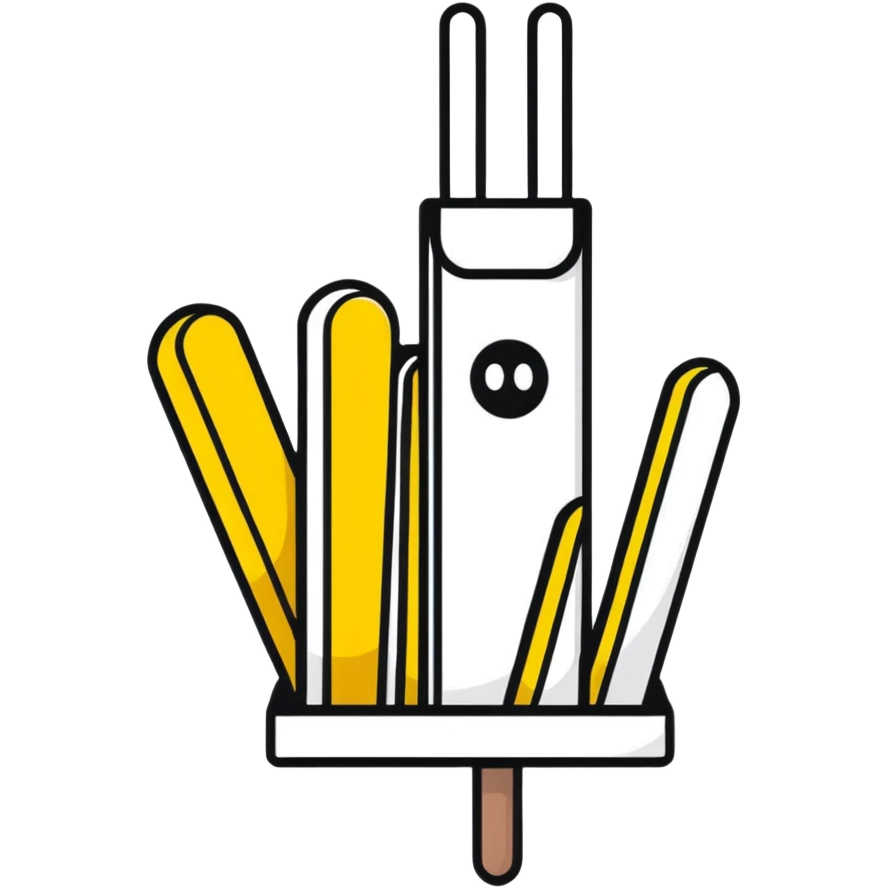 cartoon style wall nail emoji, bold lines, playful and simple emoji