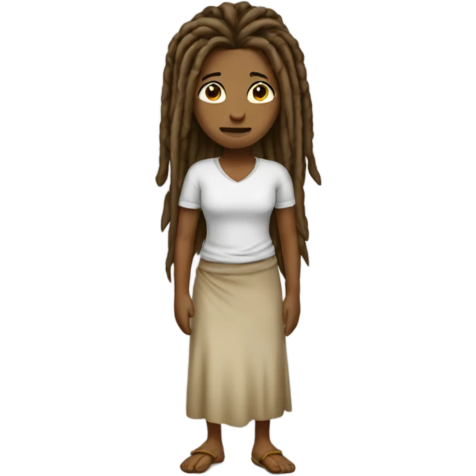 Dread head woman standing emoji