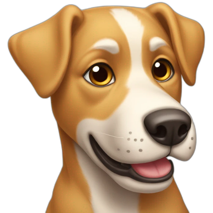 perro alzando pesas emoji