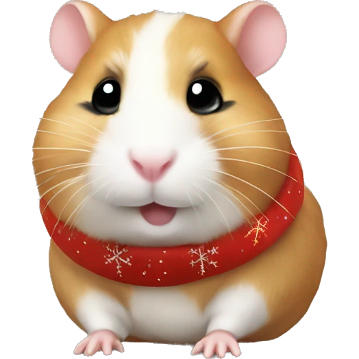 Christmas hamster emoji