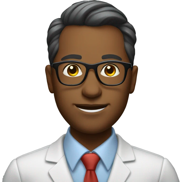 Teacher with slicked back hair and glasses emoji