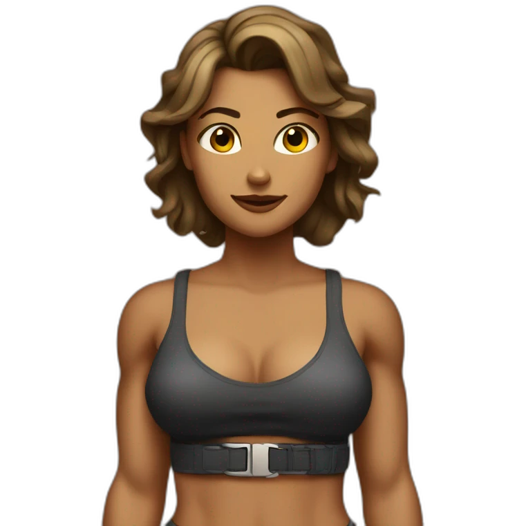 Muscular Woman with belt emoji