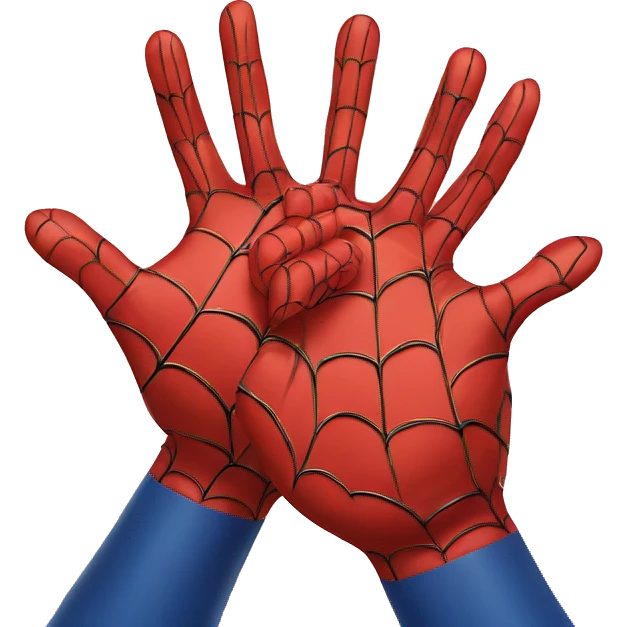 spiderman hands emoji