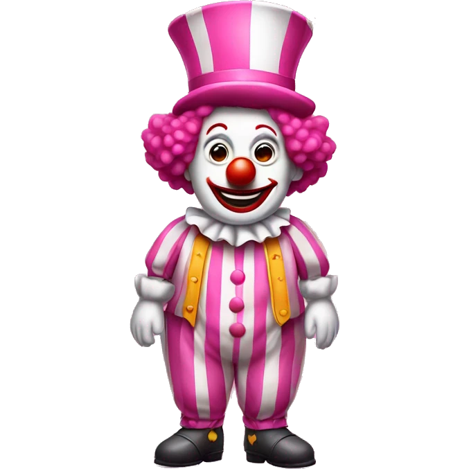 Pink full body circus clown emoji