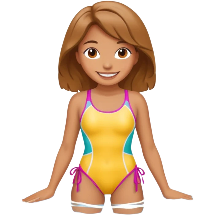 A cartoon girl in swimsuit emoji