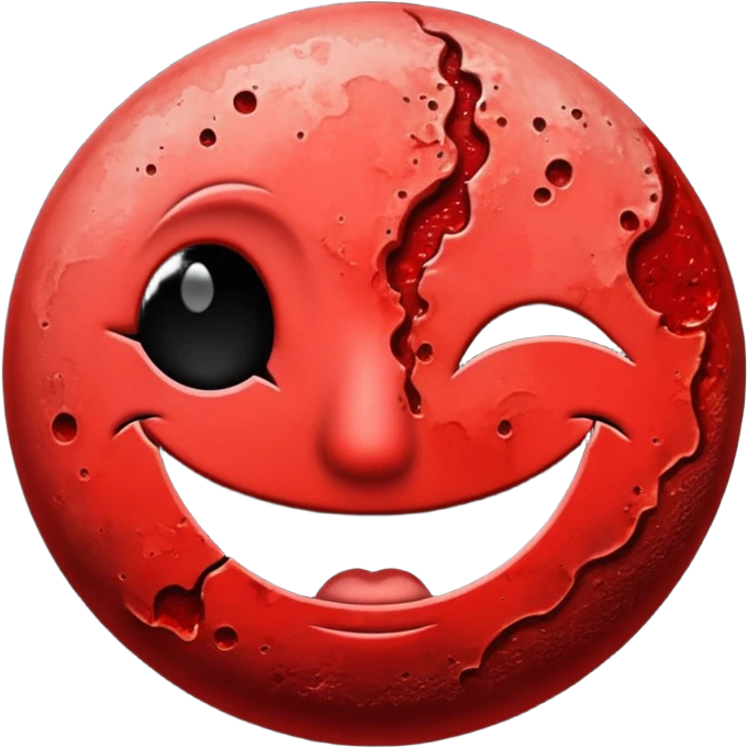 Half bloody moon  emoji