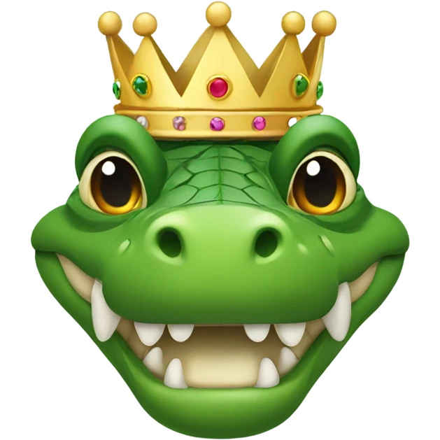 Crocodile with crown emoji