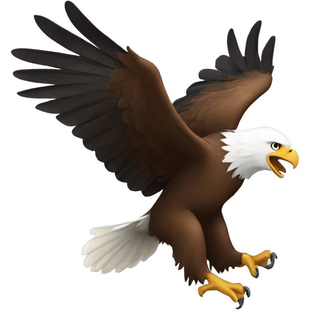 An eagle landing emoji