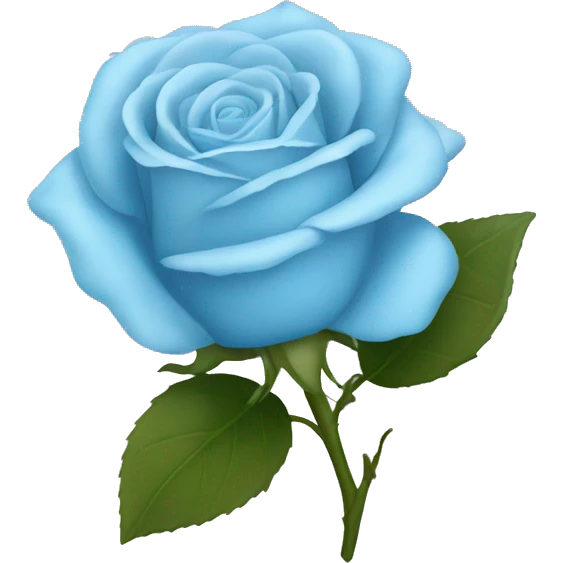 Light blue rose flower emoji