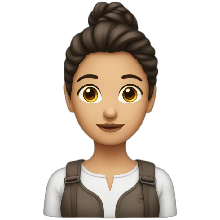 Fille brune emoji