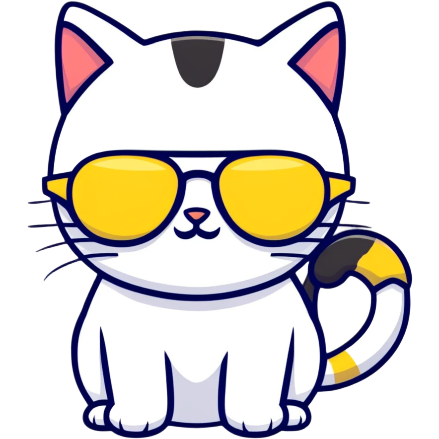 Cat with sunglasses emoji