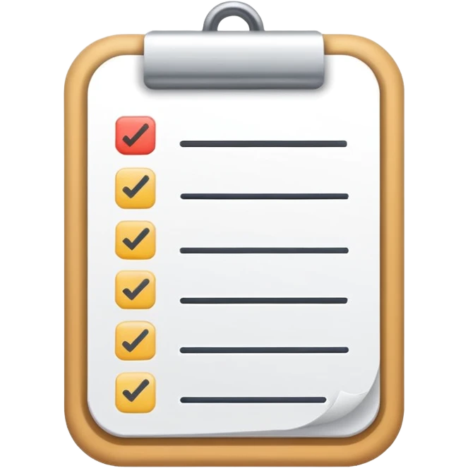 to do list icon. Transparent background emoji