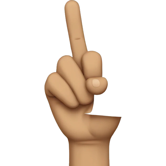 HAND POINTING AT A SHEET OF PAPER WITH WORDS ON IT emoji