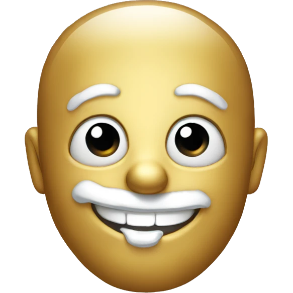 Golden snowman emoji