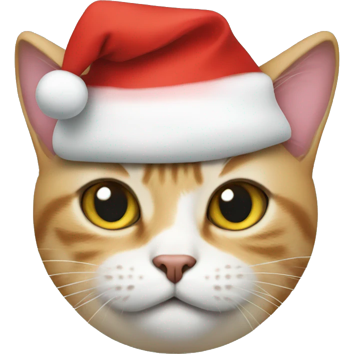cat wearing santa hat emoji