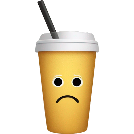 Minimalist cup with straw emoji