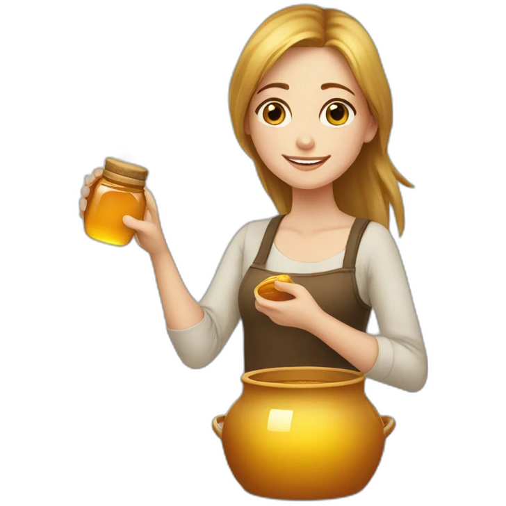 Beauty-caucasian-full-body-Girl and the pot honey emoji