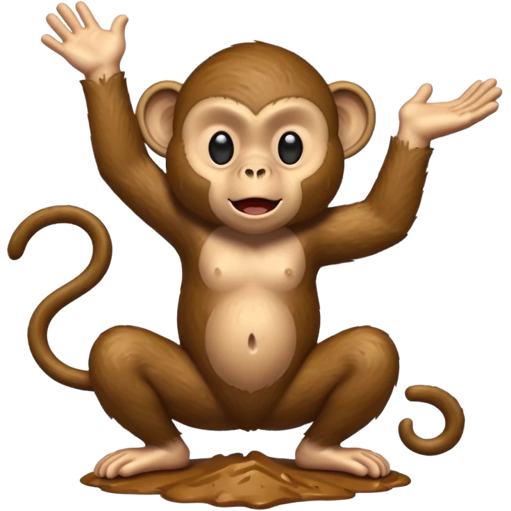 monkey throwing poop emoji