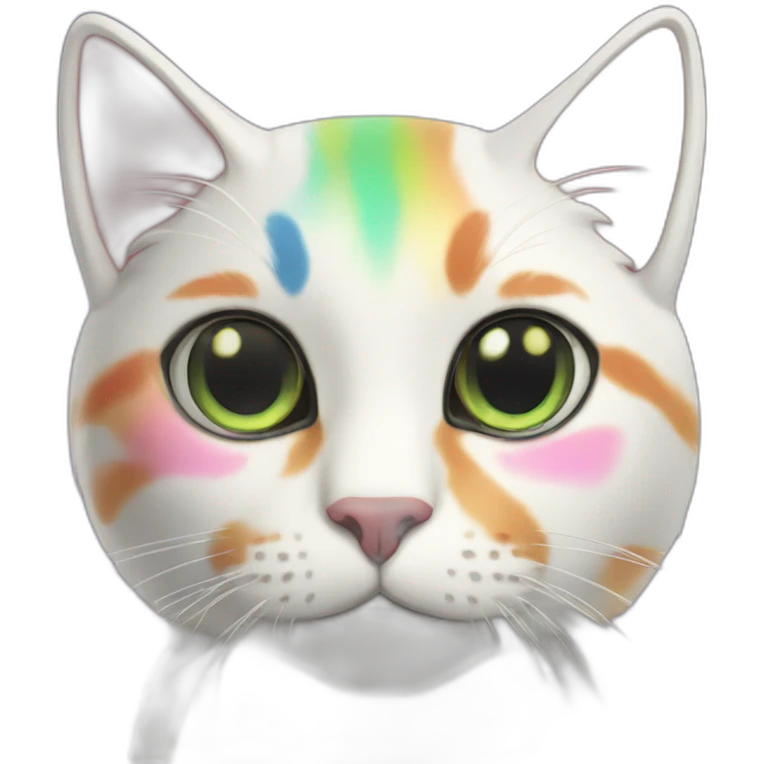Rainbow cat emoji
