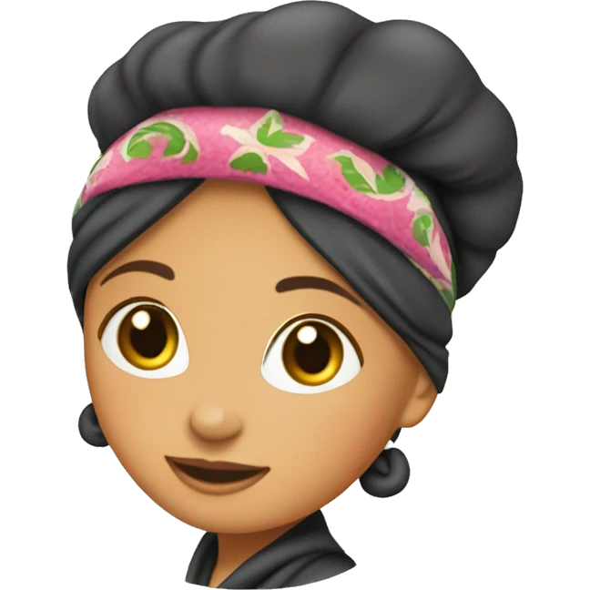 Cholita cheff con logo de paquis emoji