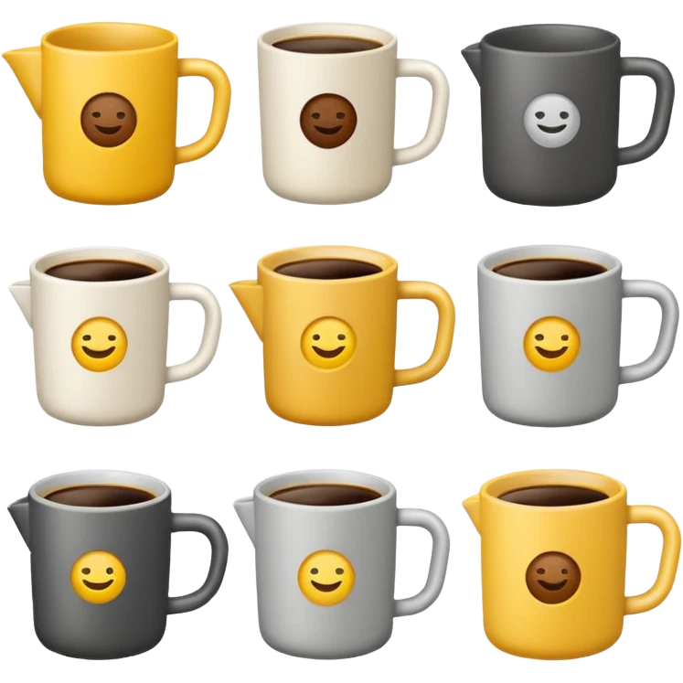 Минималистичный Эмодзи пак в Telegram для кофейной компании LABEL. Цветовая палитра: #FFFFFF, #F7FD02, #D3D3D3, # 242424 emoji