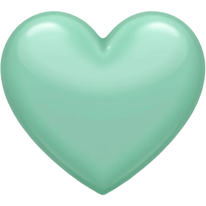 Mint green heart emoji