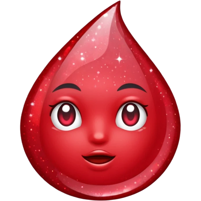Ruby glitter RED emoji