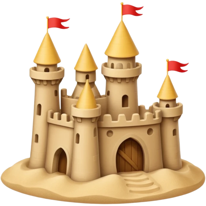 little sand castle emoji