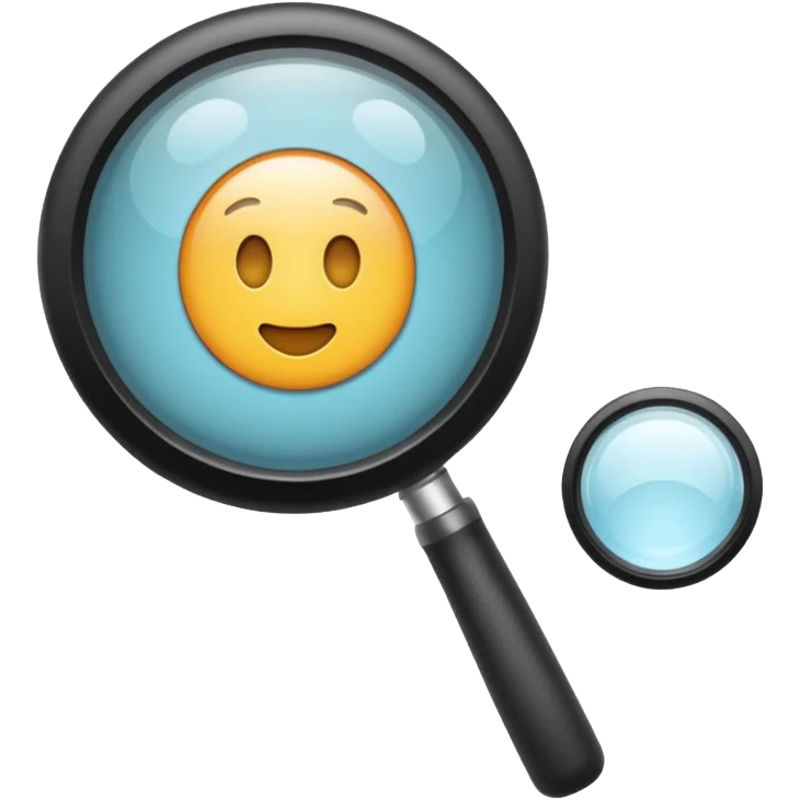 hand lens emoji