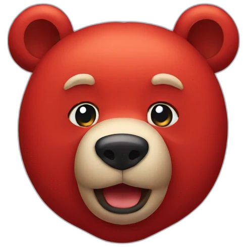 Red bear emoji