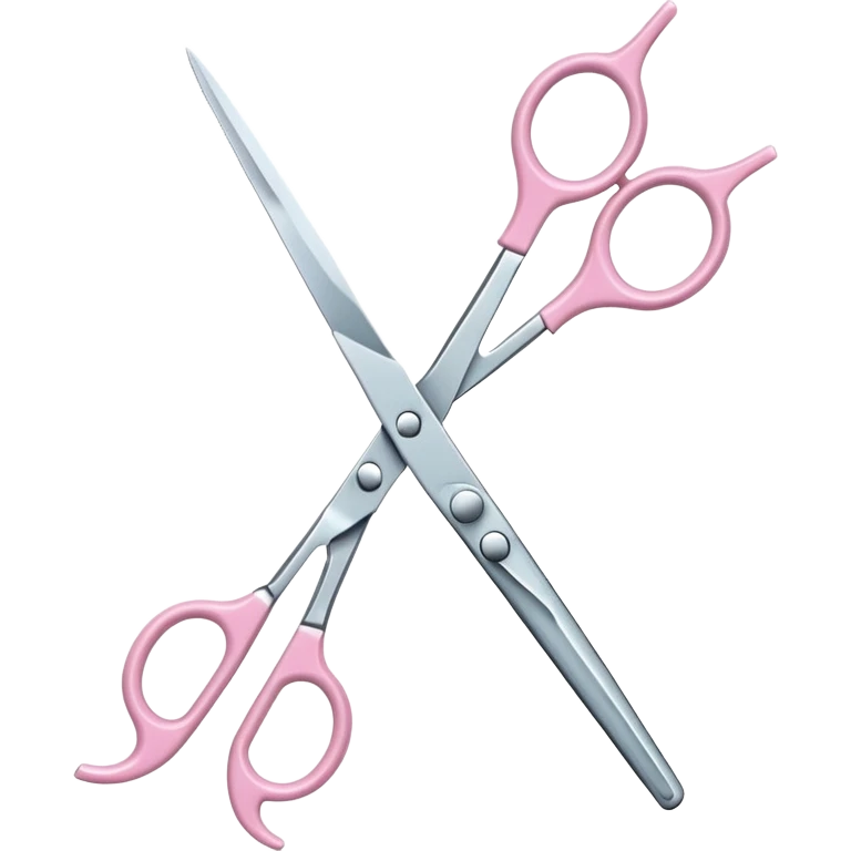 hairdressing scissors with pastel pink handles emoji