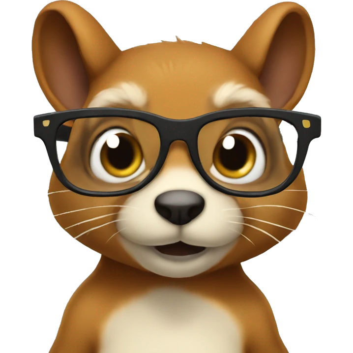 squrrelon the phone with glasses emoji