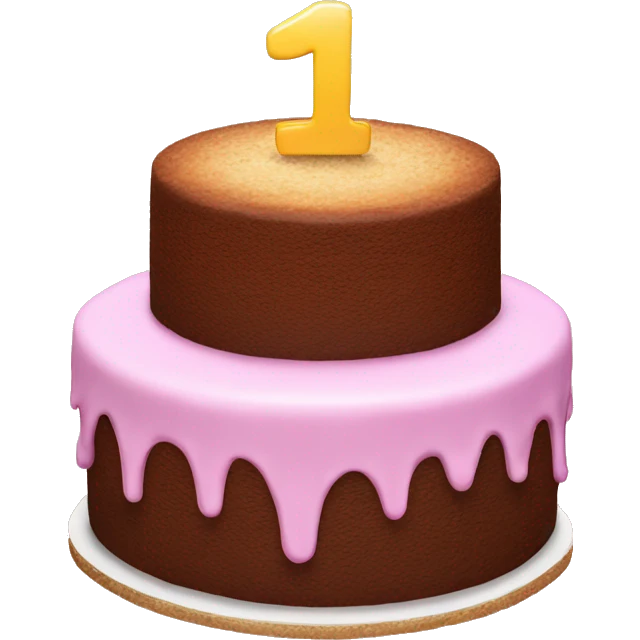 cake with number one emoji
