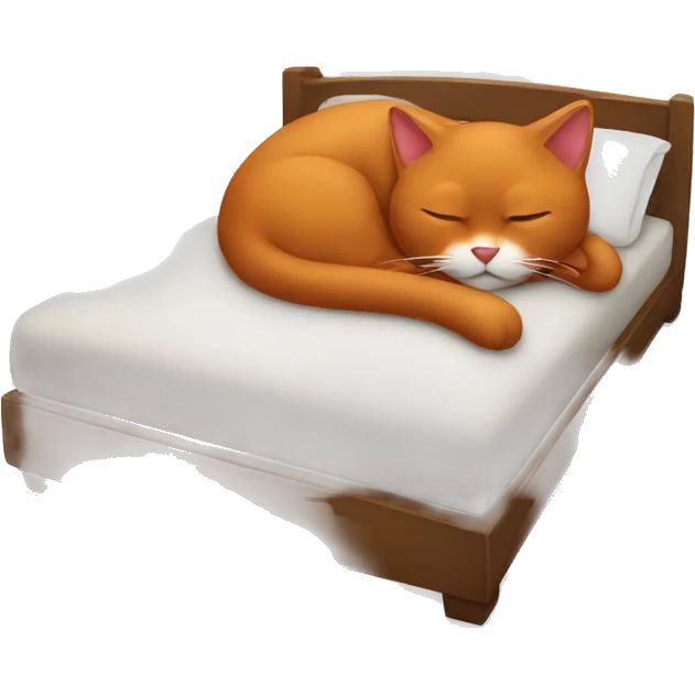Chat rouge sleeping  emoji