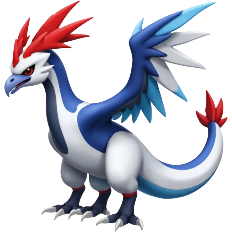 Yveltal-Lugia-Silvally-Fakémon-hybrid-creature (full body)  emoji