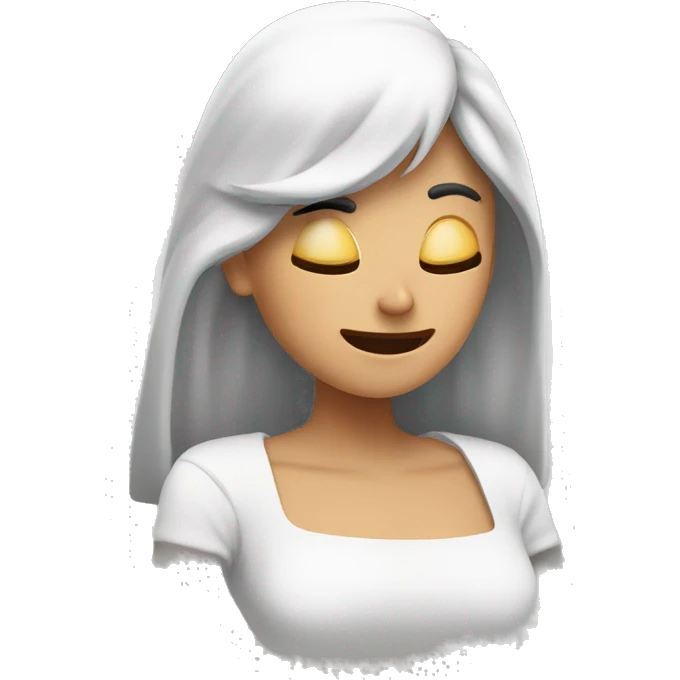 Nena blanca durmiendo  emoji