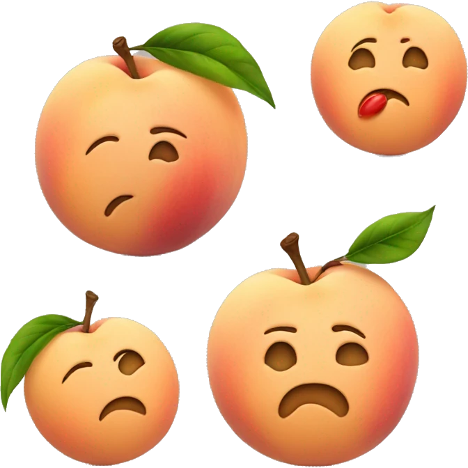 peach with a kiss  emoji