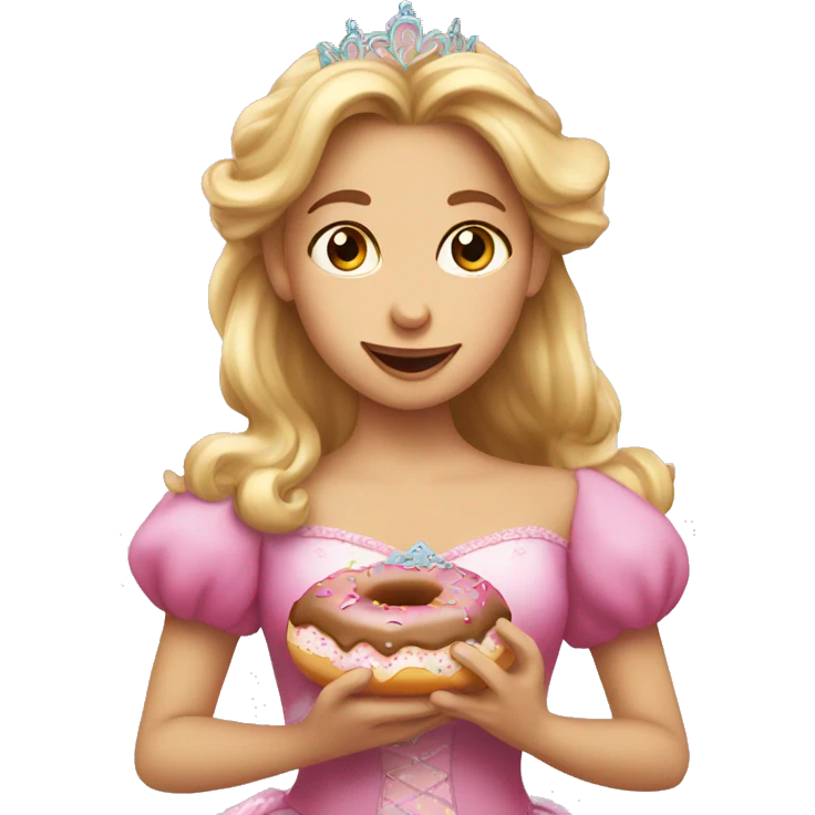 Princess eating donut emoji
