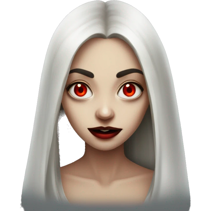 Hyper realistic vampire woman with red eyes  emoji