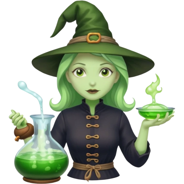 green witch cooking potion emoji