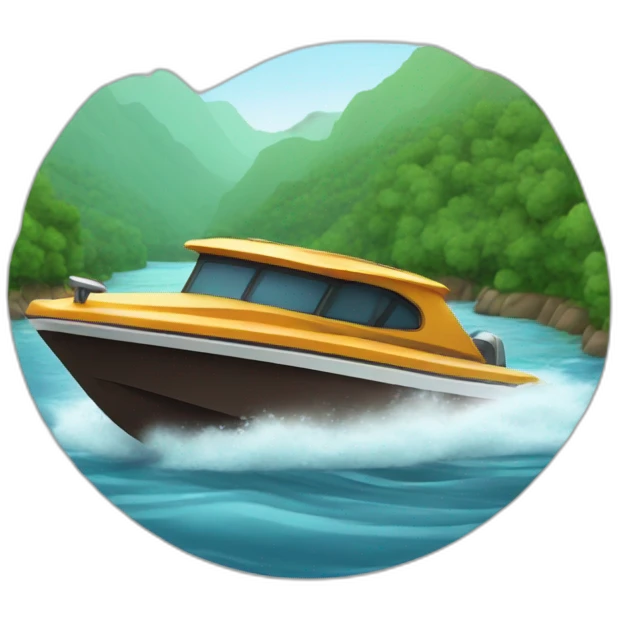 speedboat river emoji