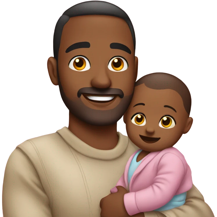 Proud father with a new born babygirl emoji