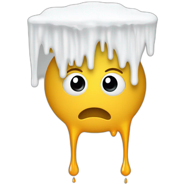 white glue dripping emoji