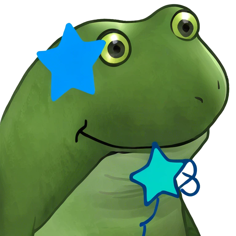 Un globo de estrella metralico azul emoji