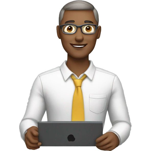 teacher with computer emoji